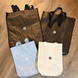 NEW limited lululemon shopping bags x4